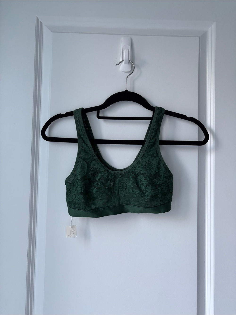 NWT Aerie Hunter Green Mesh Lace Scoop Bralette